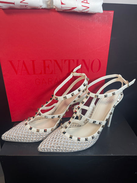 VALENTINO Rock Stud ANKLE STRAP SHOES Size Euro 43/USA 11-11.5