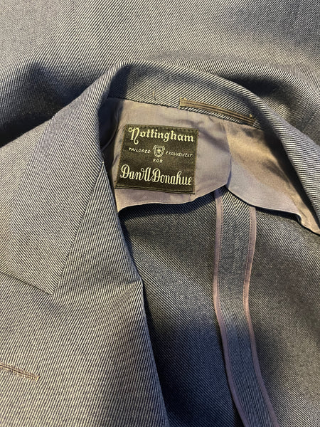 40s-50s MEN's Double Breasted Suit  Primo Condition Size 40/w31