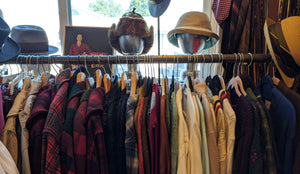 Various men's vintage clothing and hats