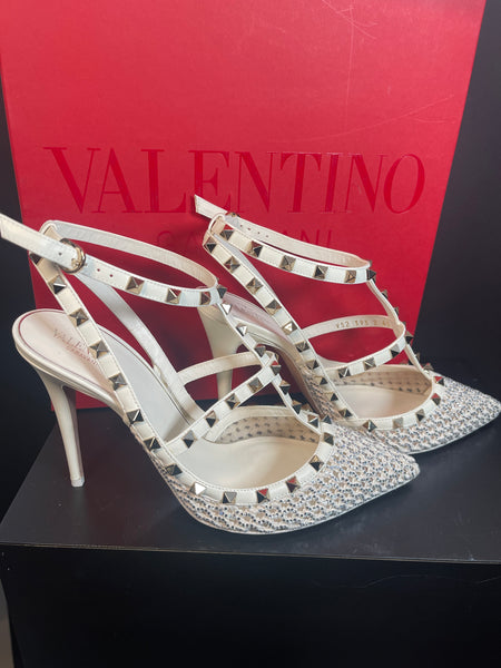 VALENTINO Rock Stud ANKLE STRAP SHOES Size Euro 43/USA 11-11.5