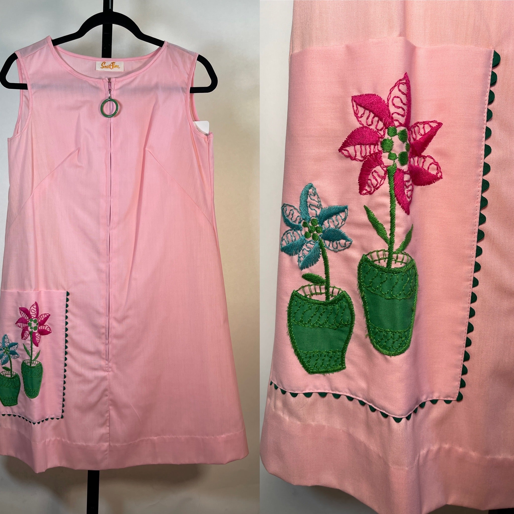 VTG 70s New OLD Stock Summer Shift Dress  CUTE!