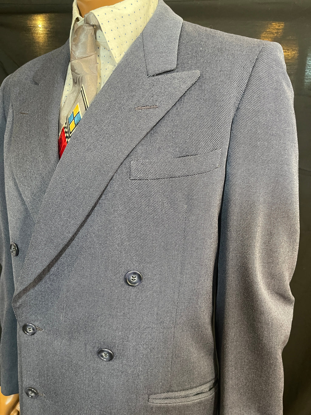 40s-50s MEN's Double Breasted Suit  Primo Condition Size 40/w31