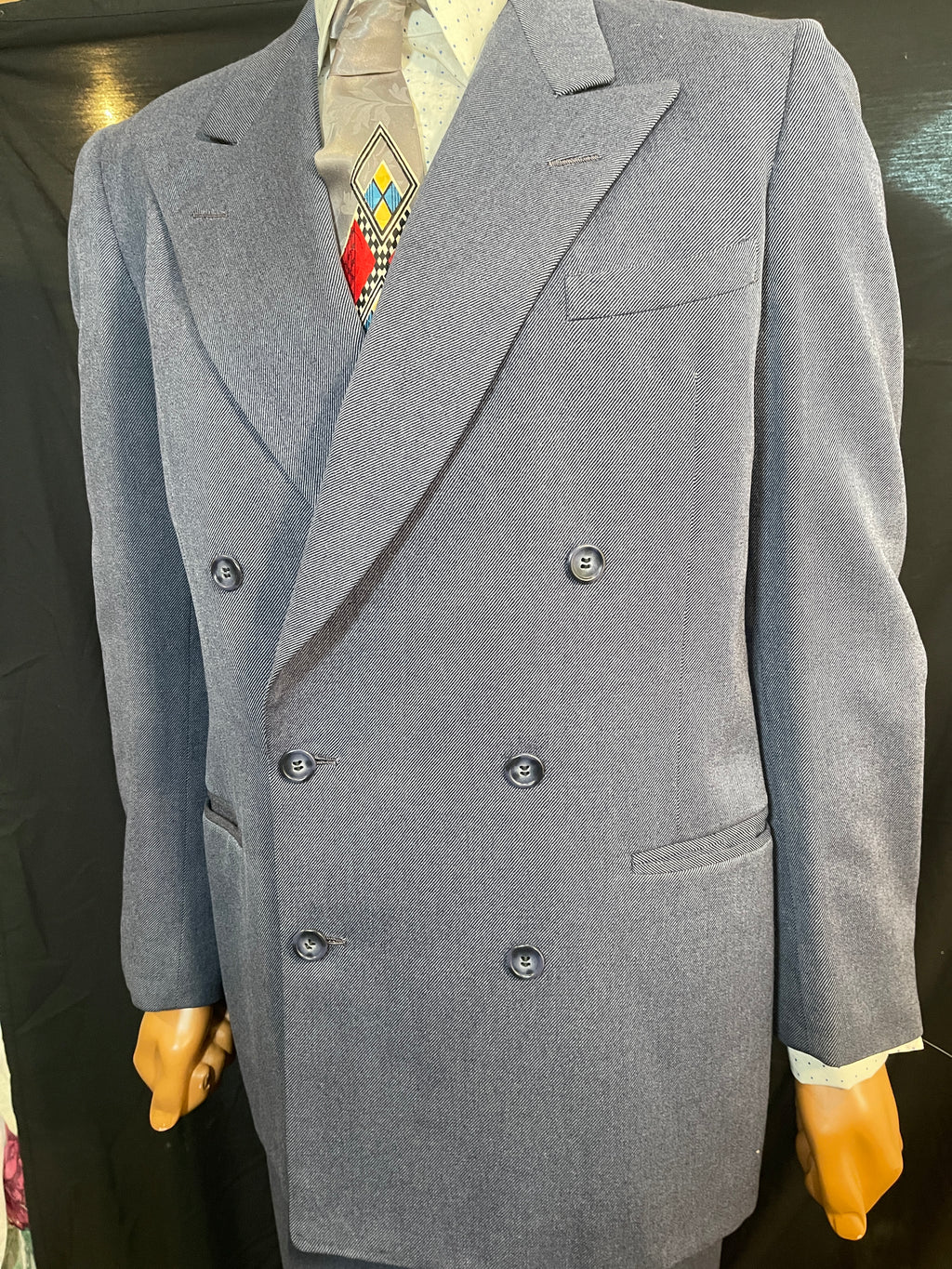 40s-50s MEN's Double Breasted Suit  Primo Condition Size 40/w31
