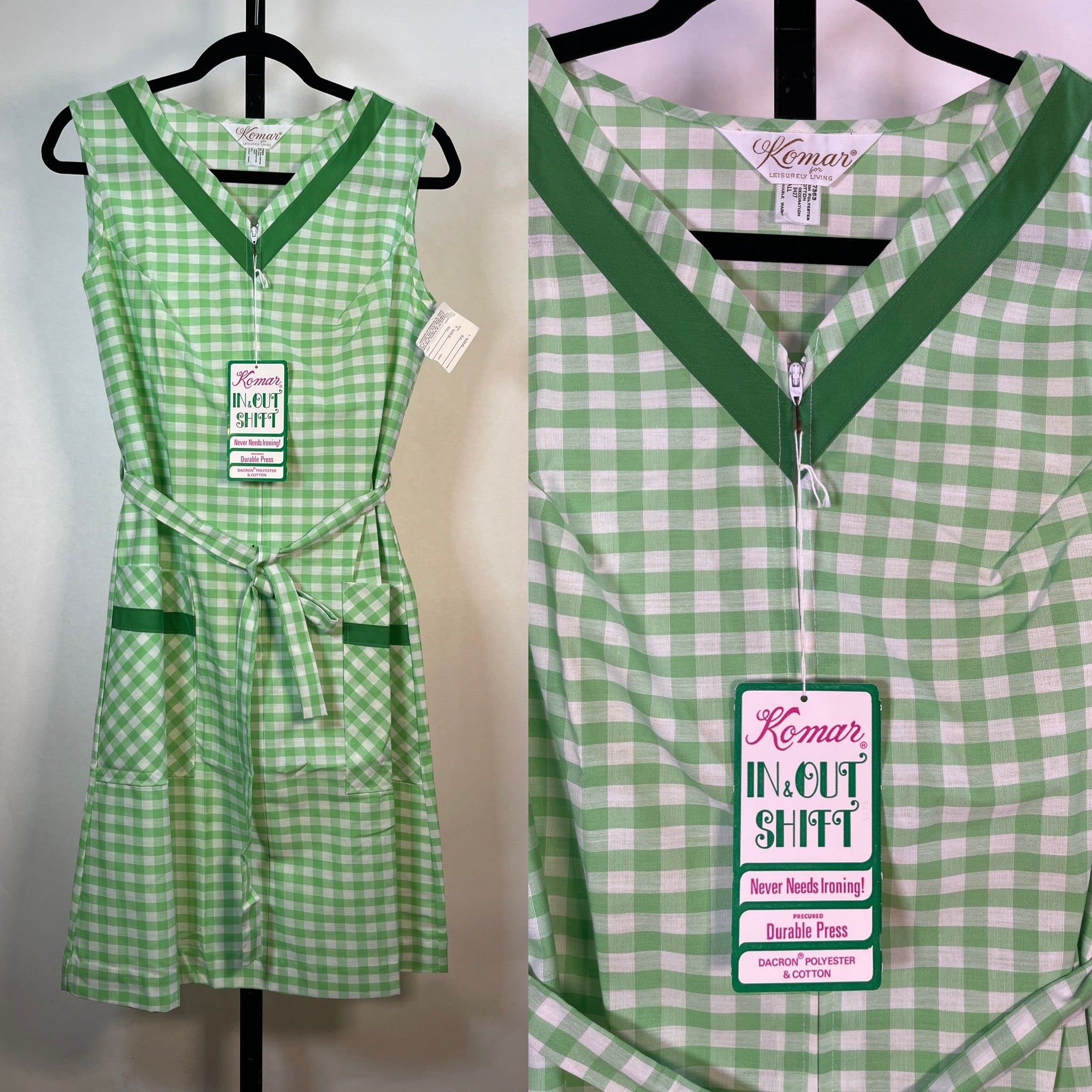 Vtg New OLD STOCK 1970s Shift Dress. CUTE!