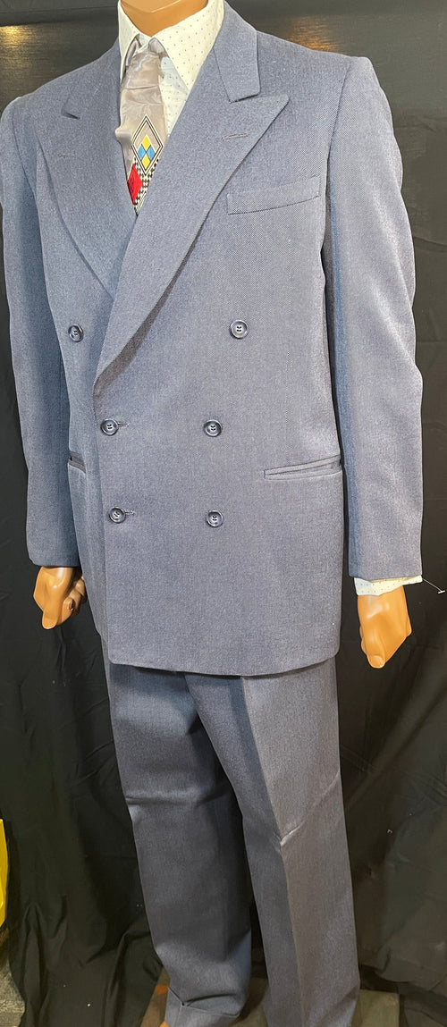 40s-50s MEN's Double Breasted Suit  Primo Condition Size 40/w31