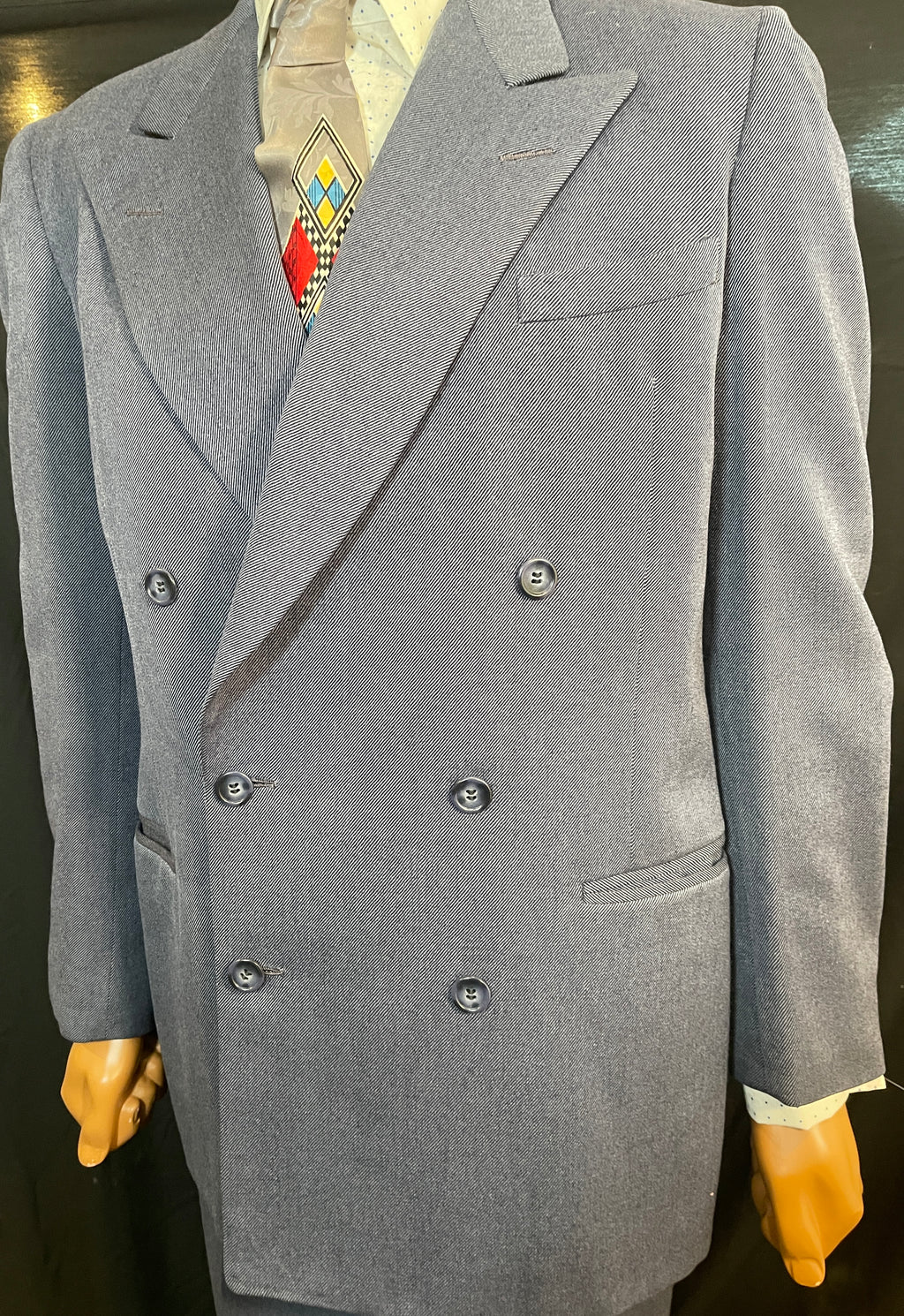 40s-50s MEN's Double Breasted Suit  Primo Condition Size 40/w31