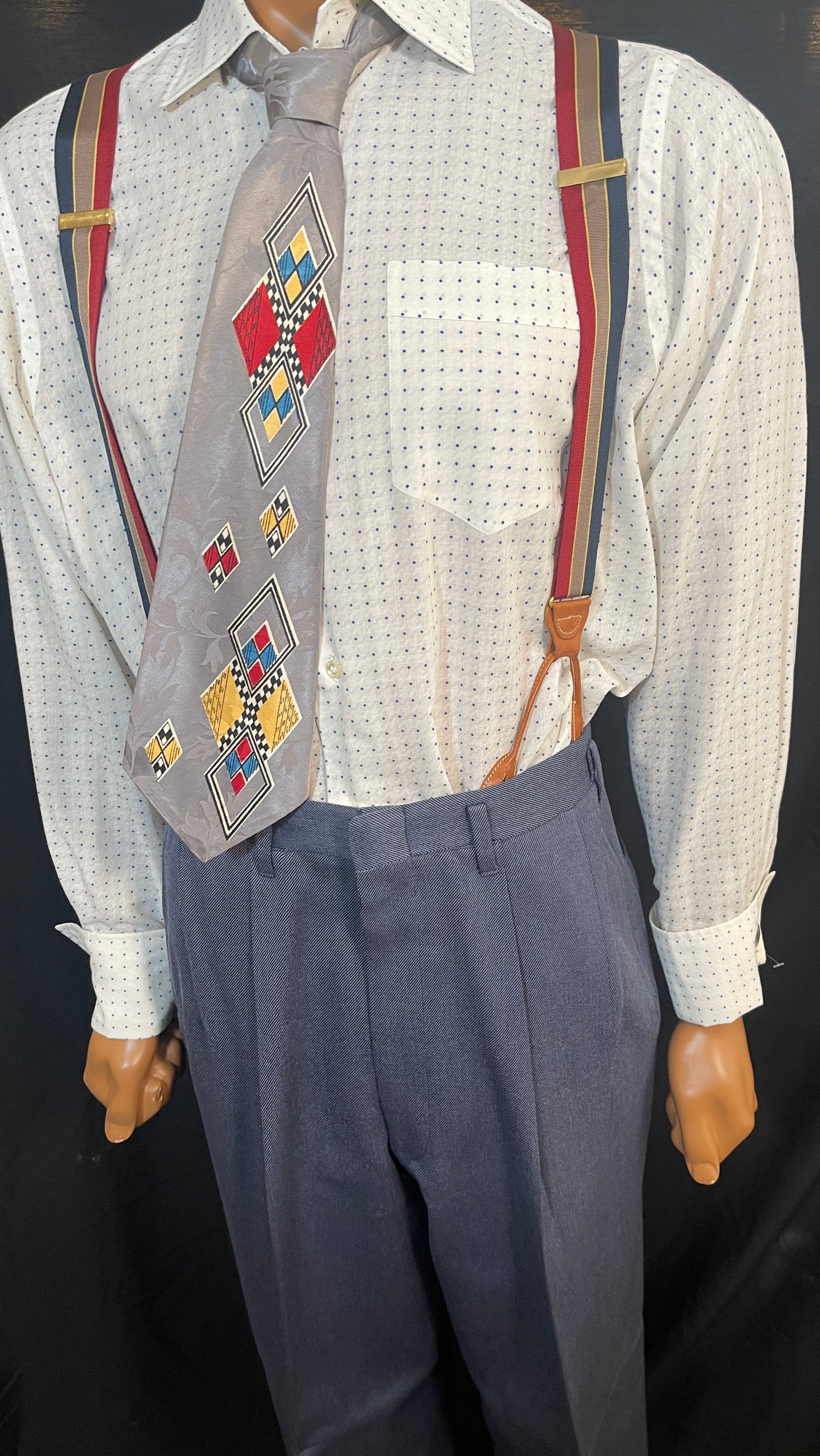 40s-50s MEN's Double Breasted Suit  Primo Condition Size 40/w31