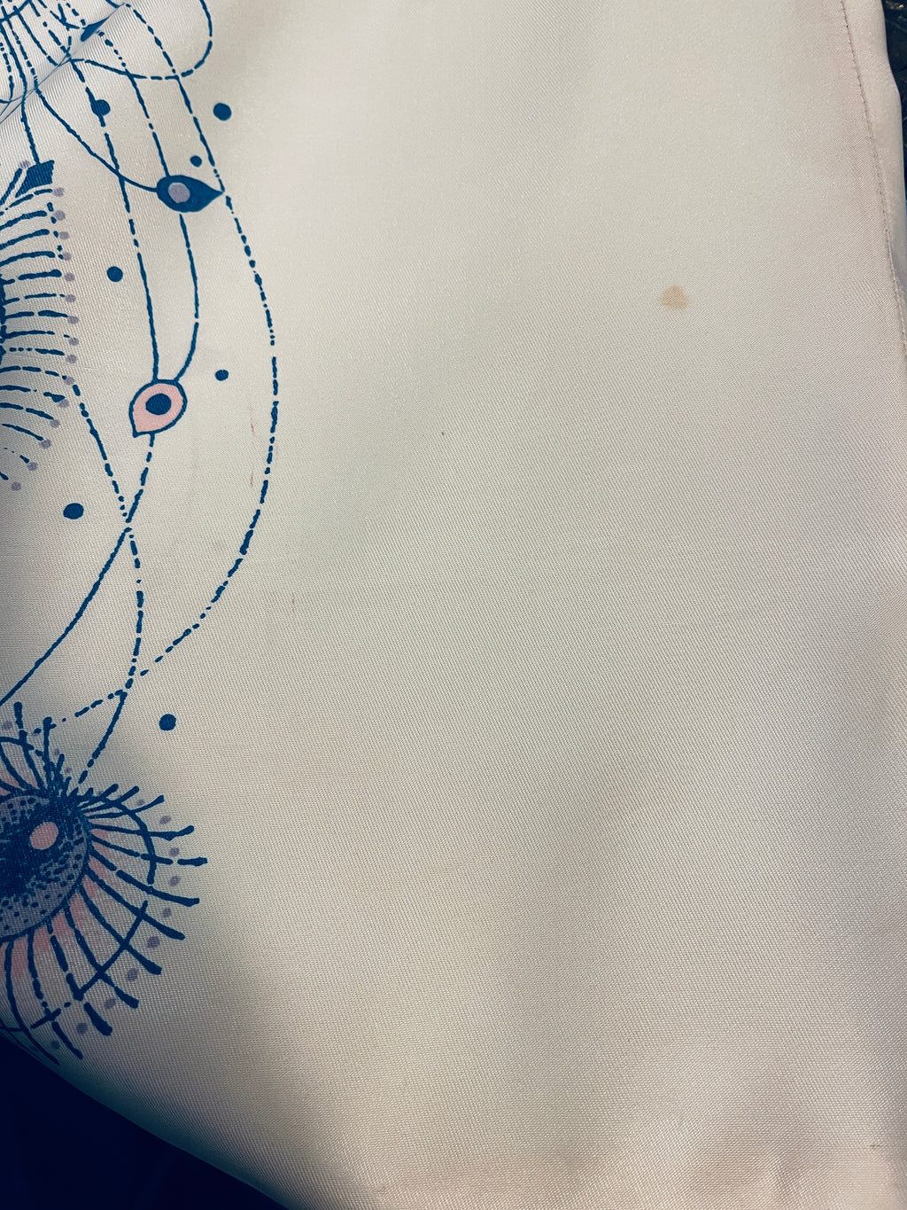 VTG 60s ALFRED SHAHEEN Shirt DRESS or Duster with Peacock