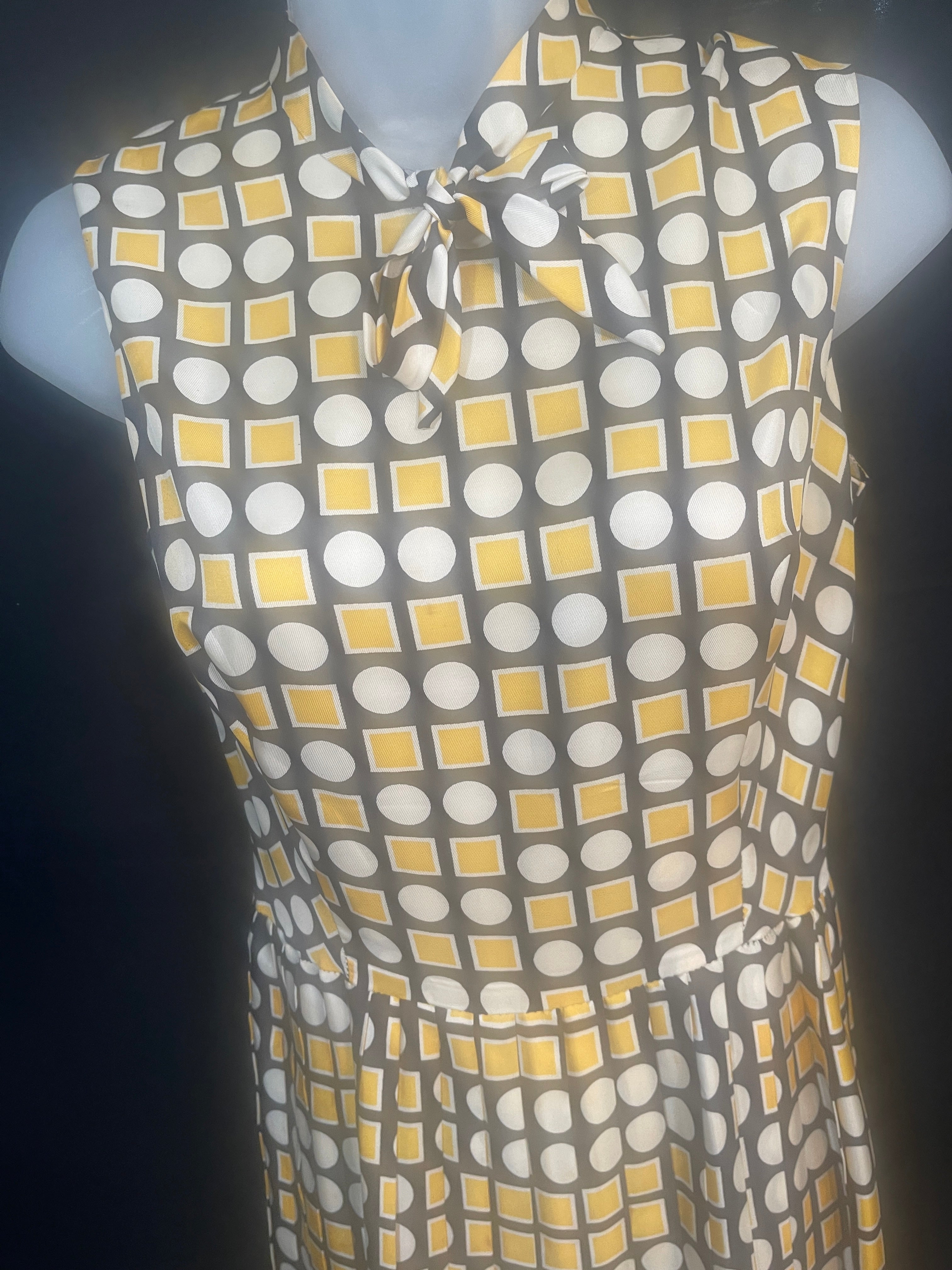 1970s OPTIC Print Dress & Jacket PARIS LABEL