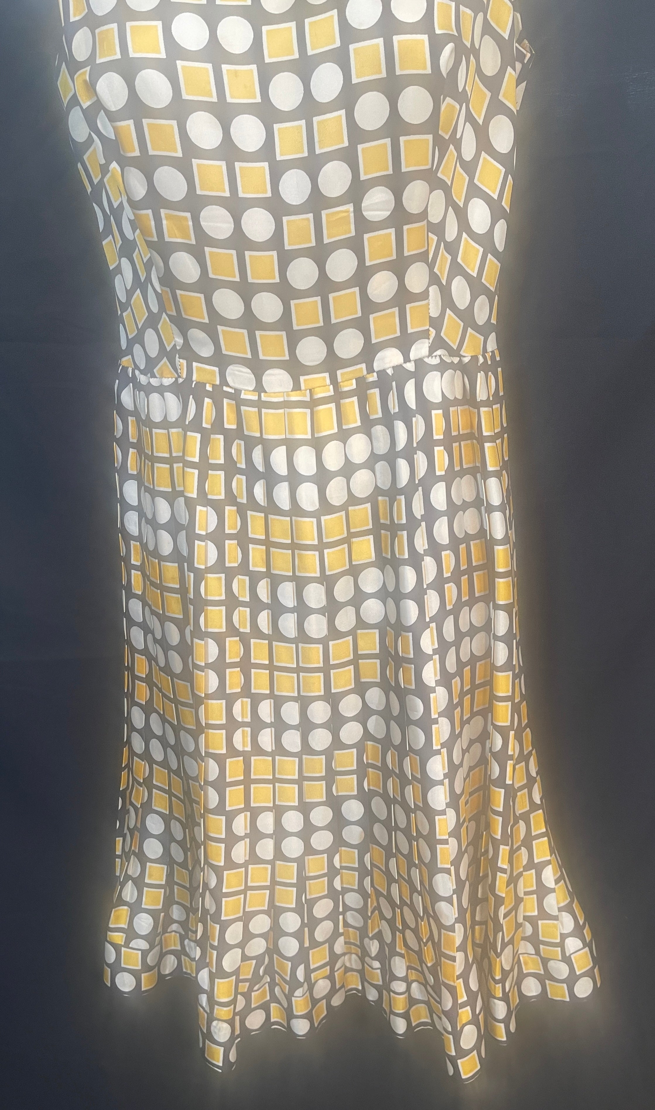 1970s OPTIC Print Dress & Jacket PARIS LABEL