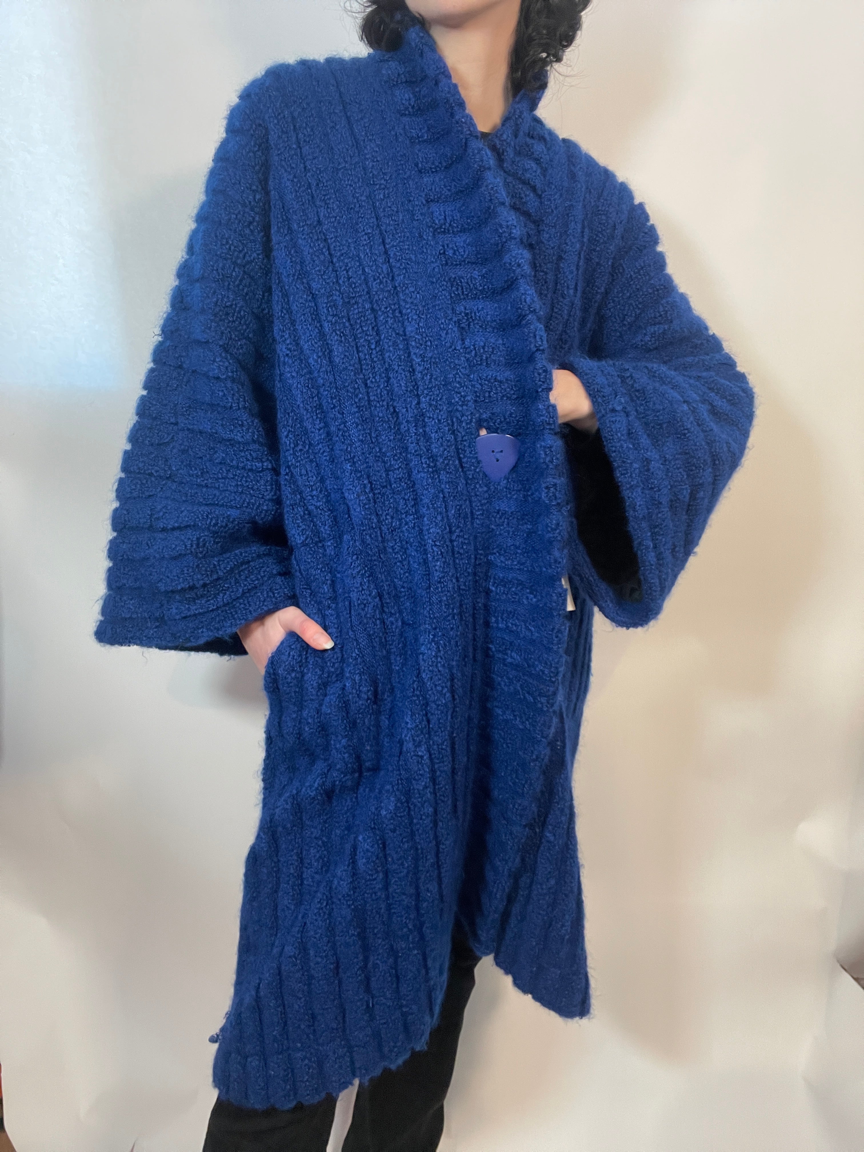 MISSONI Cobalt Blue Reversible Kimono Coat