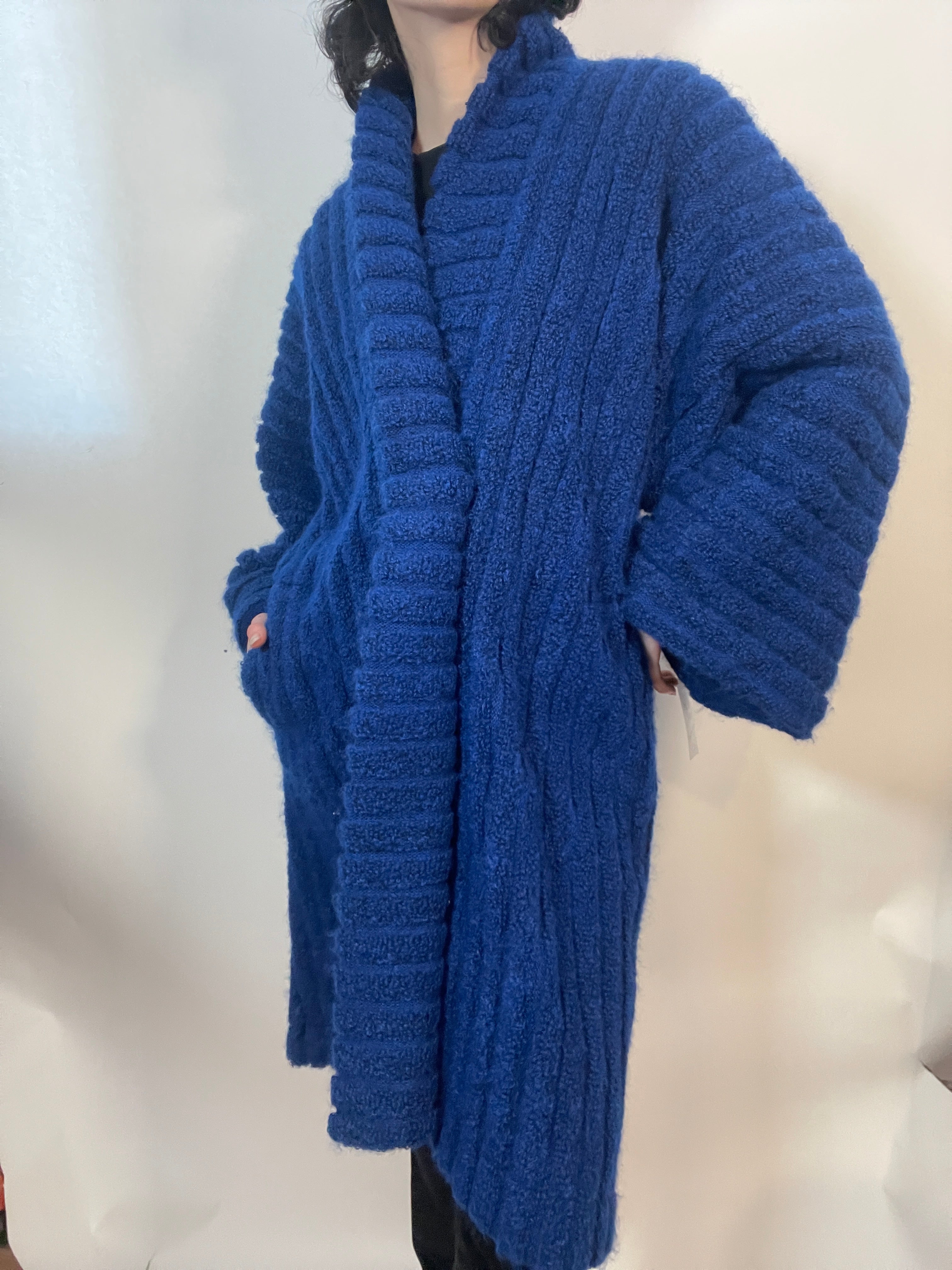 MISSONI Cobalt Blue Reversible Kimono Coat
