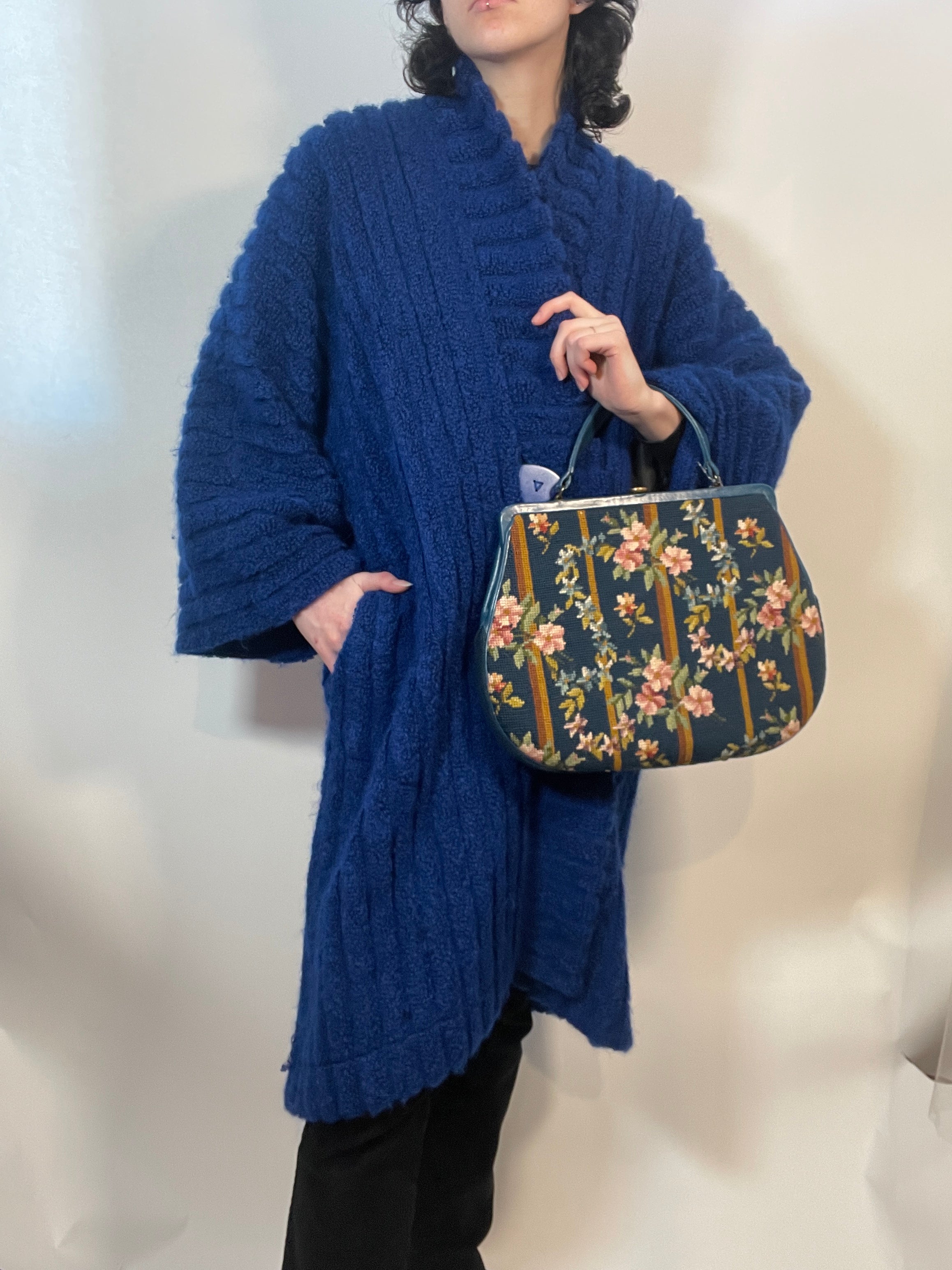 MISSONI Cobalt Blue Reversible Kimono Coat