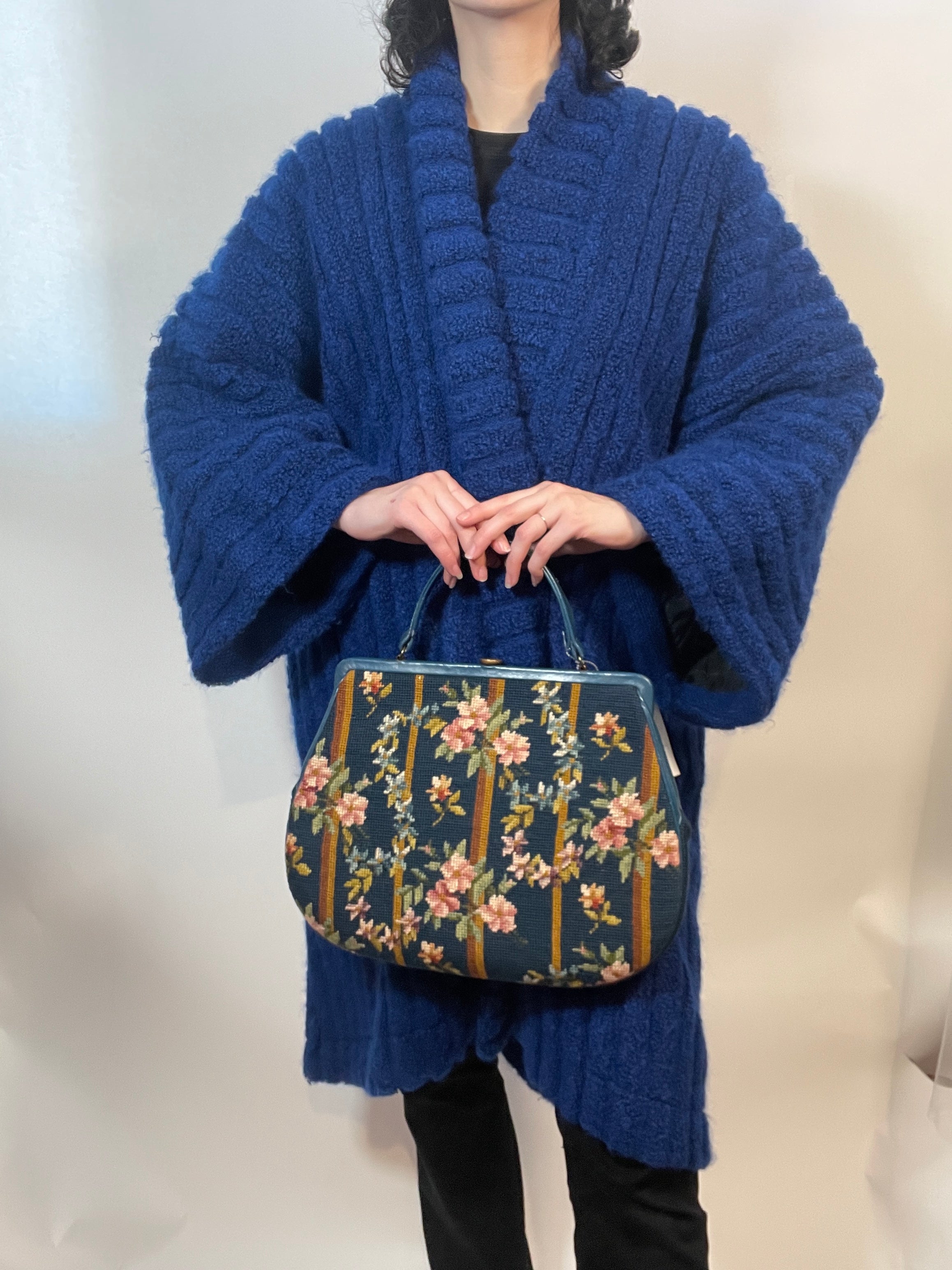 MISSONI Cobalt Blue Reversible Kimono Coat