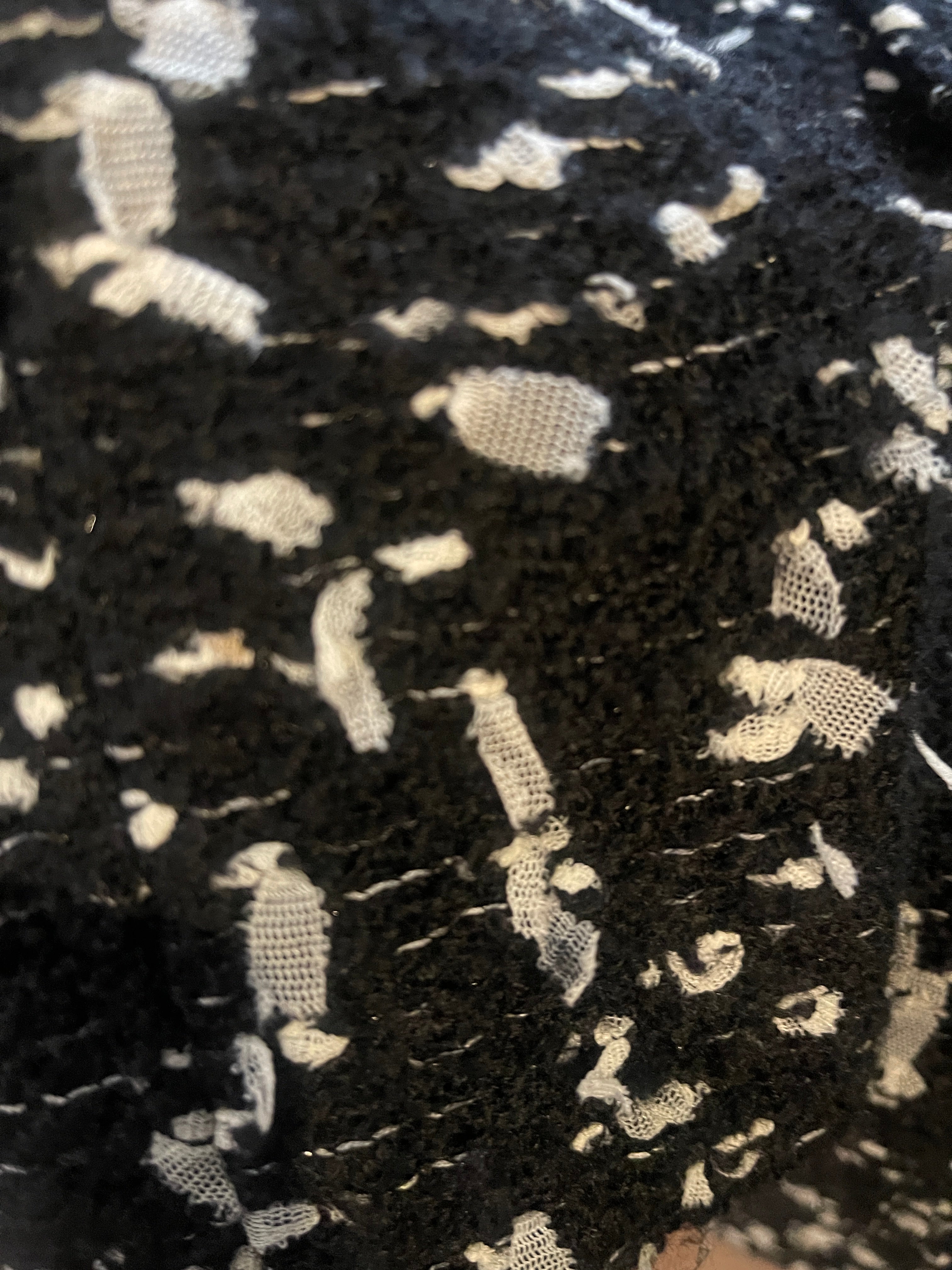 ORIGINAL CHANEL SUIT B & W Nubby Weave Sizes 46, 44