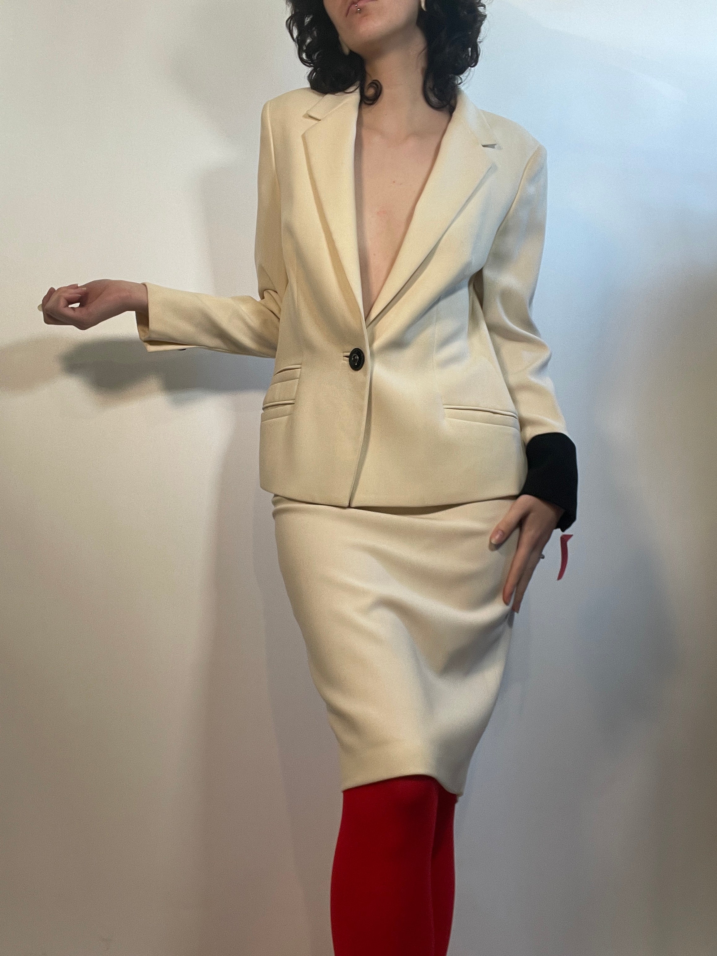 Gianni VERSACE COUTURE White & Black Suit B 36'/ W 29