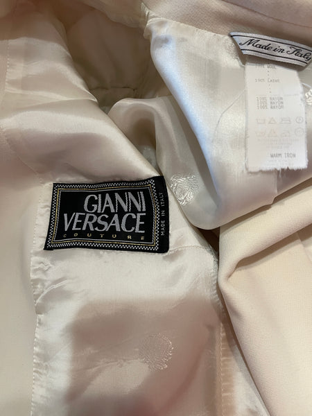 Gianni VERSACE COUTURE White & Black Suit  B 36'/ W 29"