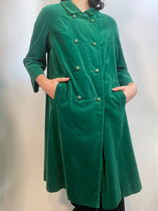 VTG 60s GREEN Velveteen COAT