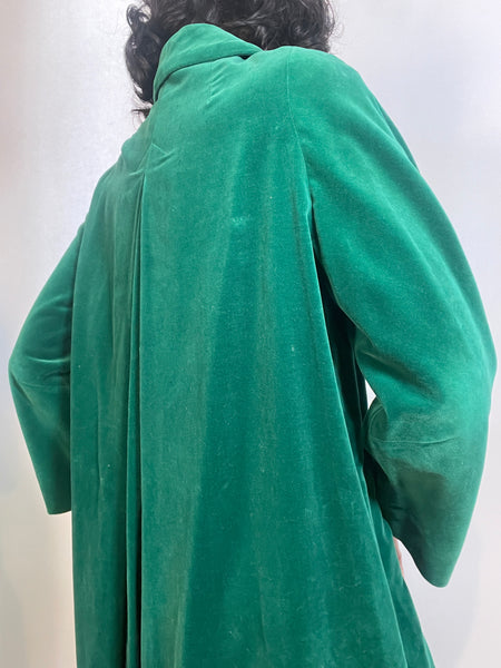 VTG 60s GREEN Velveteen COAT