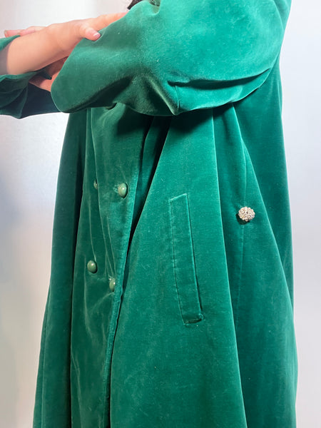 VTG 60s GREEN Velveteen COAT