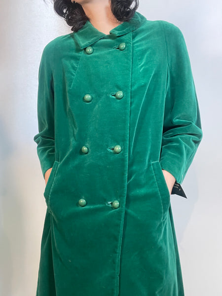 VTG 60s GREEN Velveteen COAT