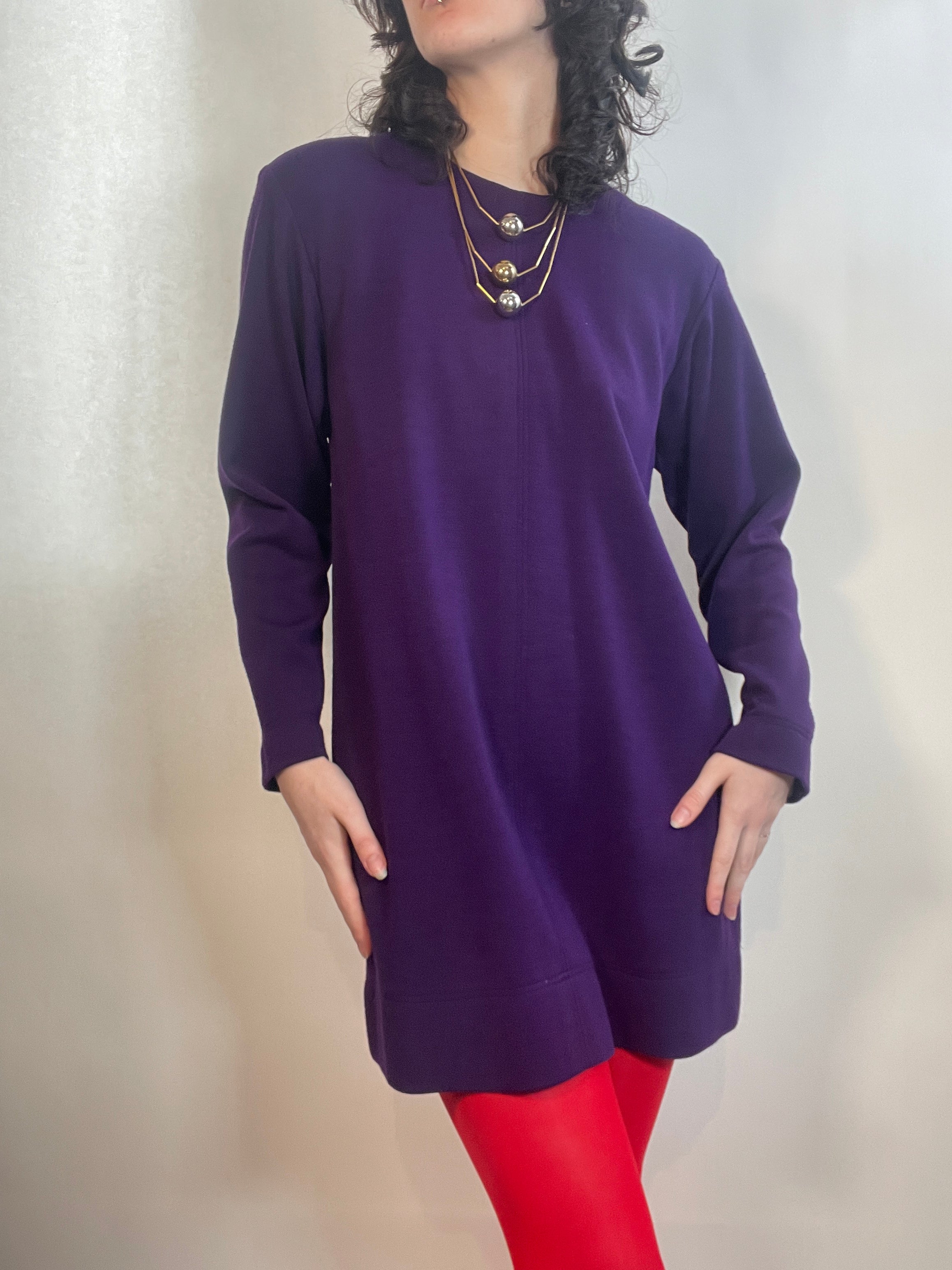 Vtg 90s SAINT LAURENT Rive Gauche Mini Dress or Tunic