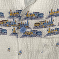 BOYS Vintage 50s Seersucker Shirt w/ TRAINS Chest 32"
