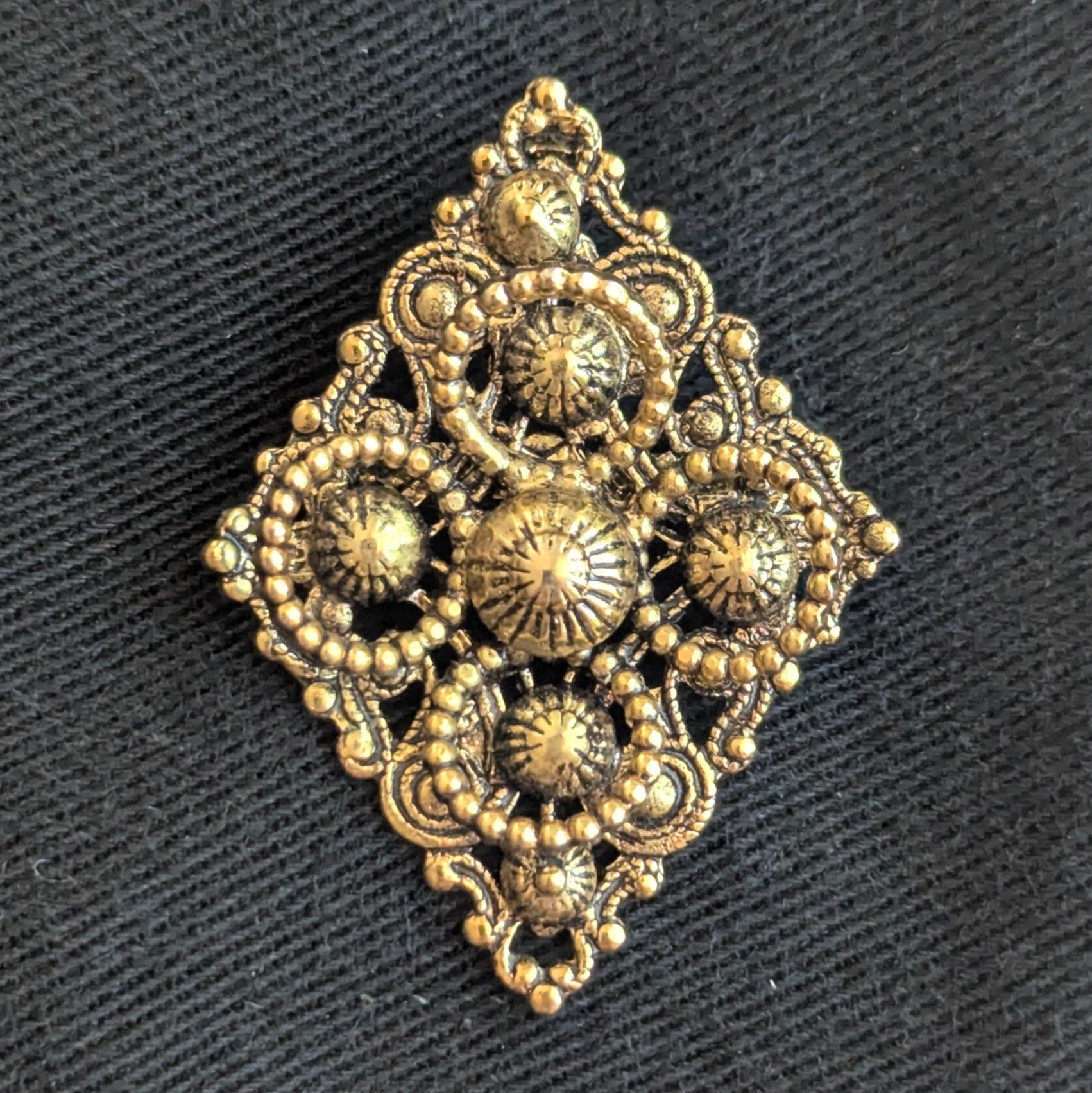 Vintage 1970s Diamond Shaped Pin or Pendant