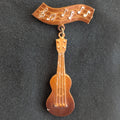 Vintage 1950s Celluloid Guitar Pin