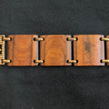 Vintage 1970s Wood Linked Tiles Bracelet Cuff