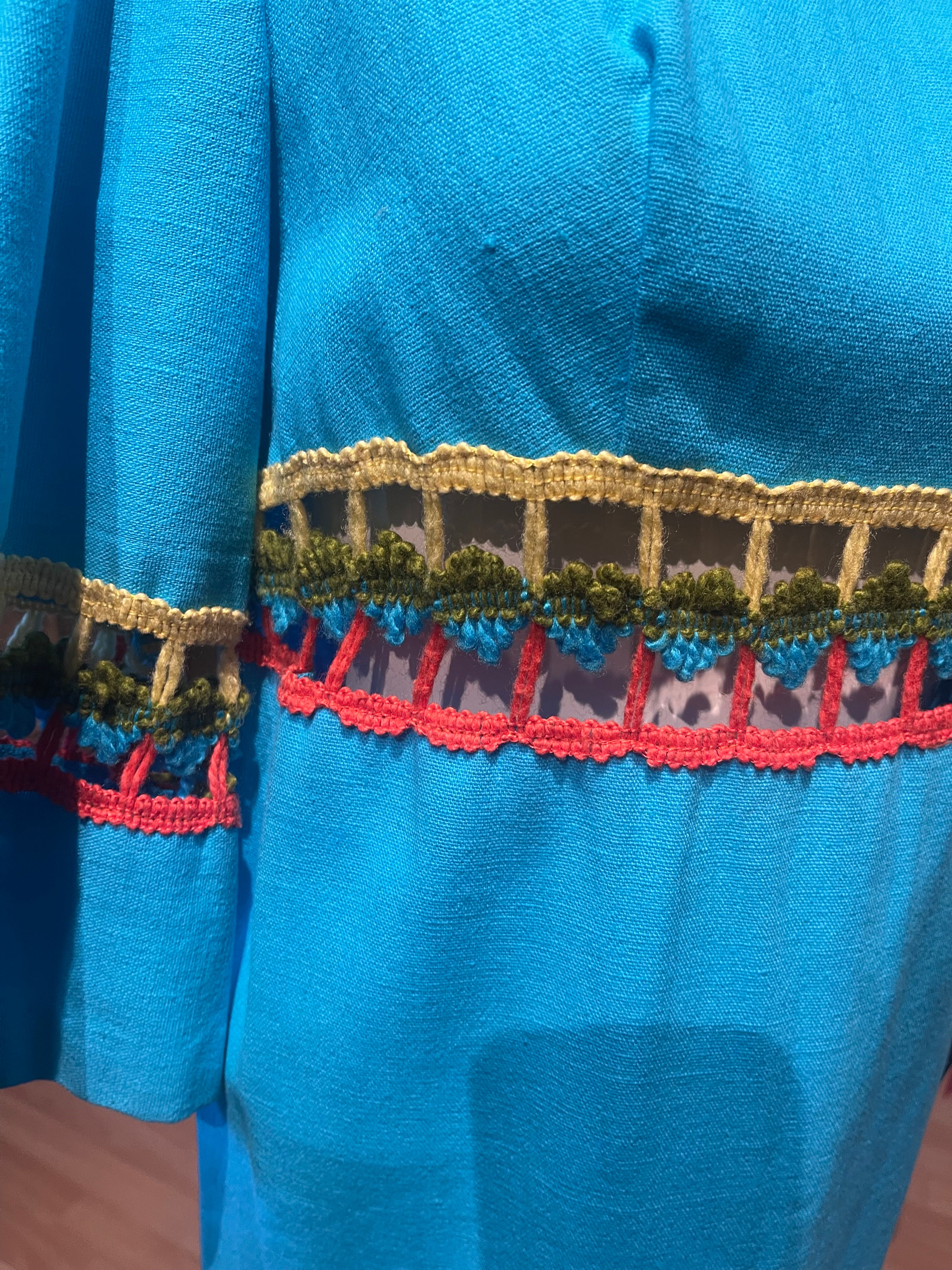 Vtg 70s Cool Dress w/Cutouts