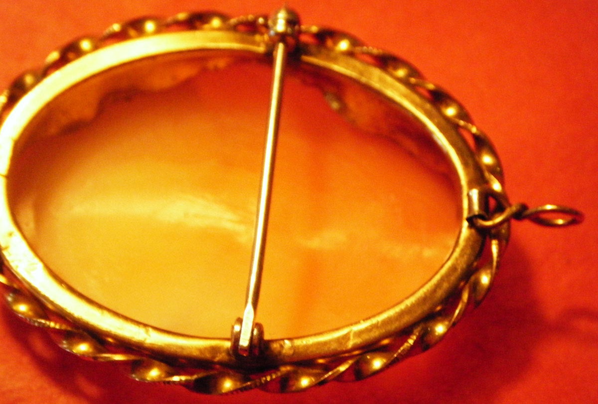 Quality Hand Carved Shell Cameo Pin/Brooch, Classic Profile PIN or PENDANT