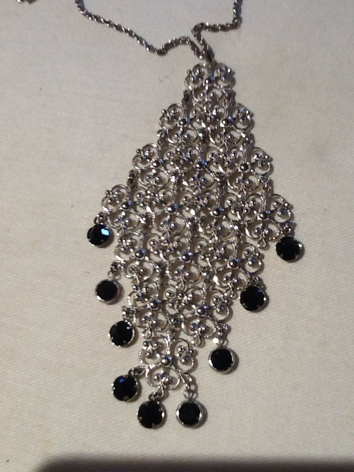 Silver Filigree necklace 1970's