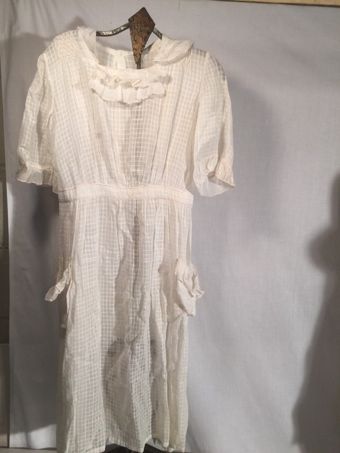 Childs 1910-20's Cotton Dress Flower Girl Wedding Party