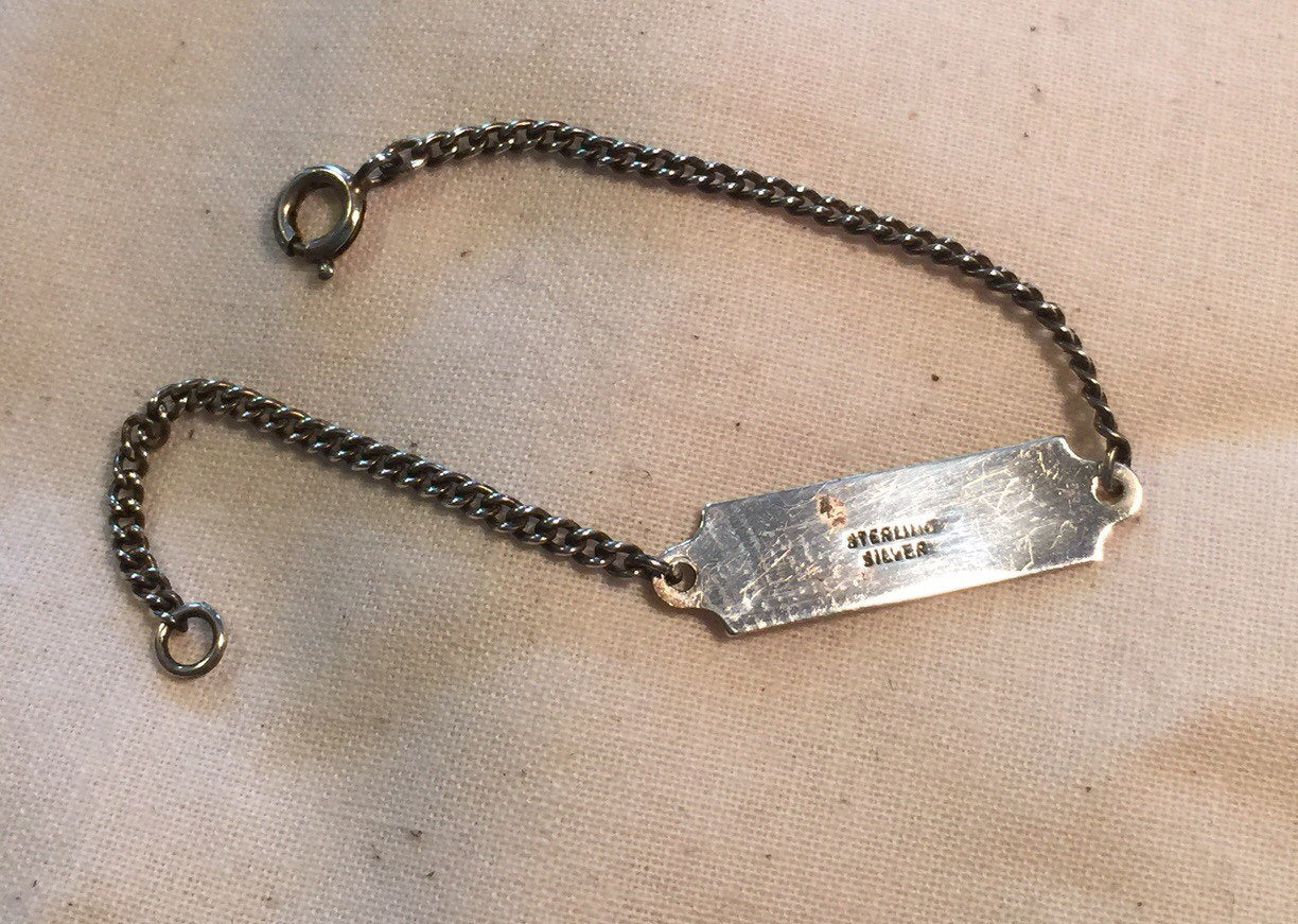 Sterling CHILD's ID Bracelet 5" long