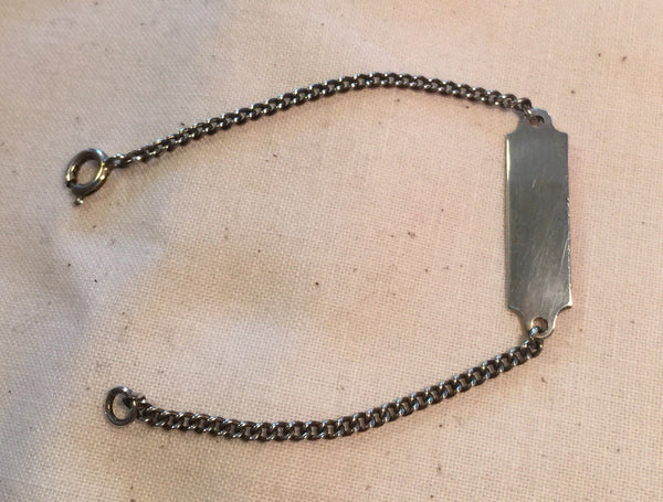Sterling CHILD's ID Bracelet 5" long
