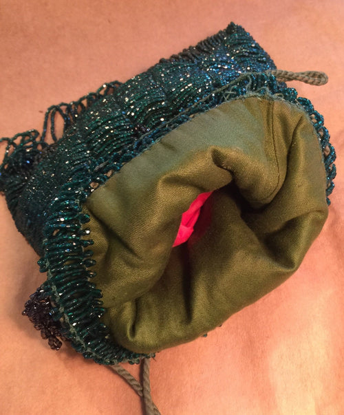 1920's Beaded Purse with Fringe / Downton Abbey/ Wedding/Formal