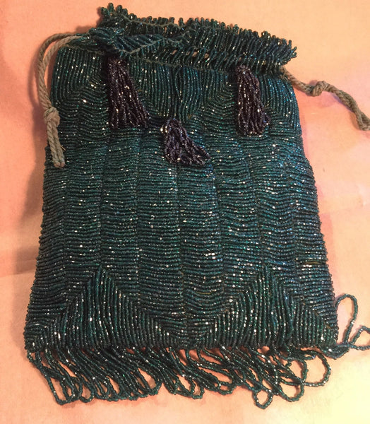 1920's Beaded Purse with Fringe / Downton Abbey/ Wedding/Formal