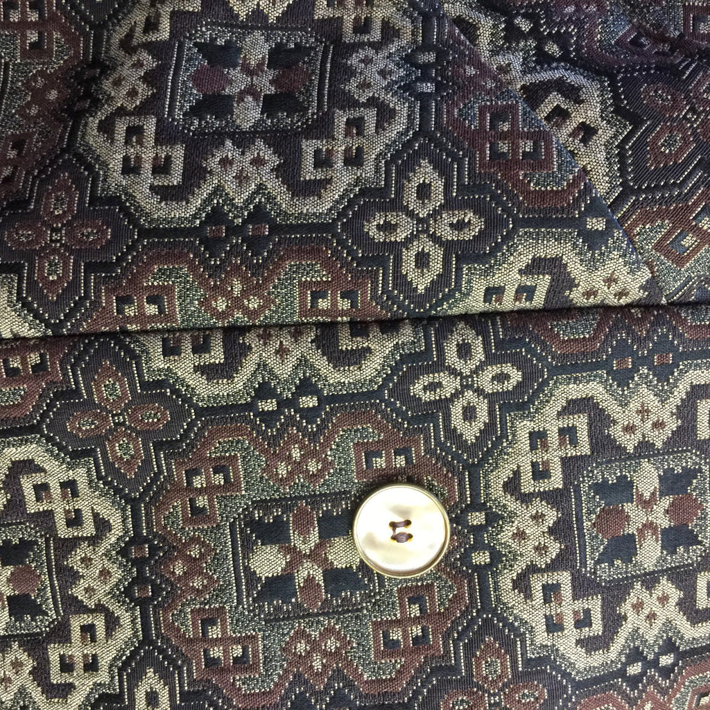 Vintage 1970 Coat Brocade XLARGE