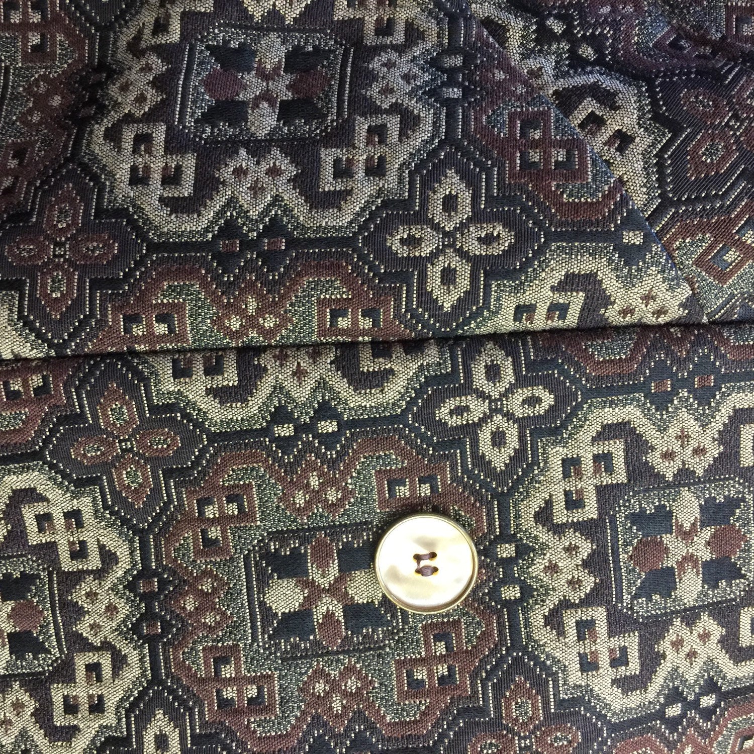 Vintage 1970 Coat Brocade XLARGE