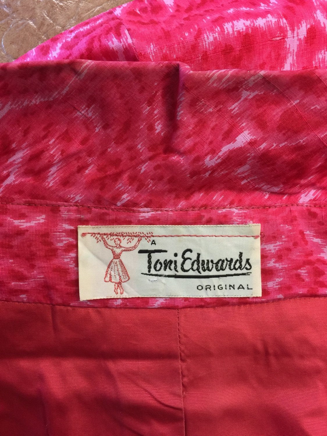 Pink Silk Print WIGGLE Dress with Jacket