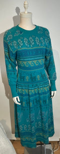 70s Christian de Castelnau Intarsia Knit Dress