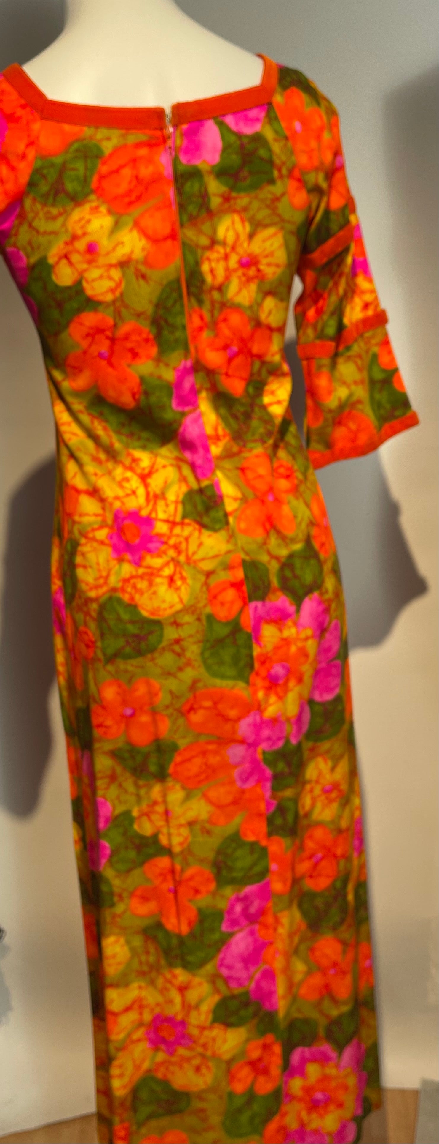 Vtg 60s Hawaiian Dress ANDRADE Honolulu