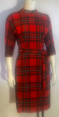 50s-60s Christmas PLAID DRESS