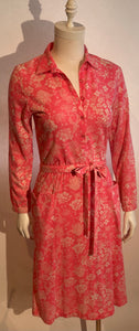 70s LIZA by LILLY PULITZER Pink Shirtdress