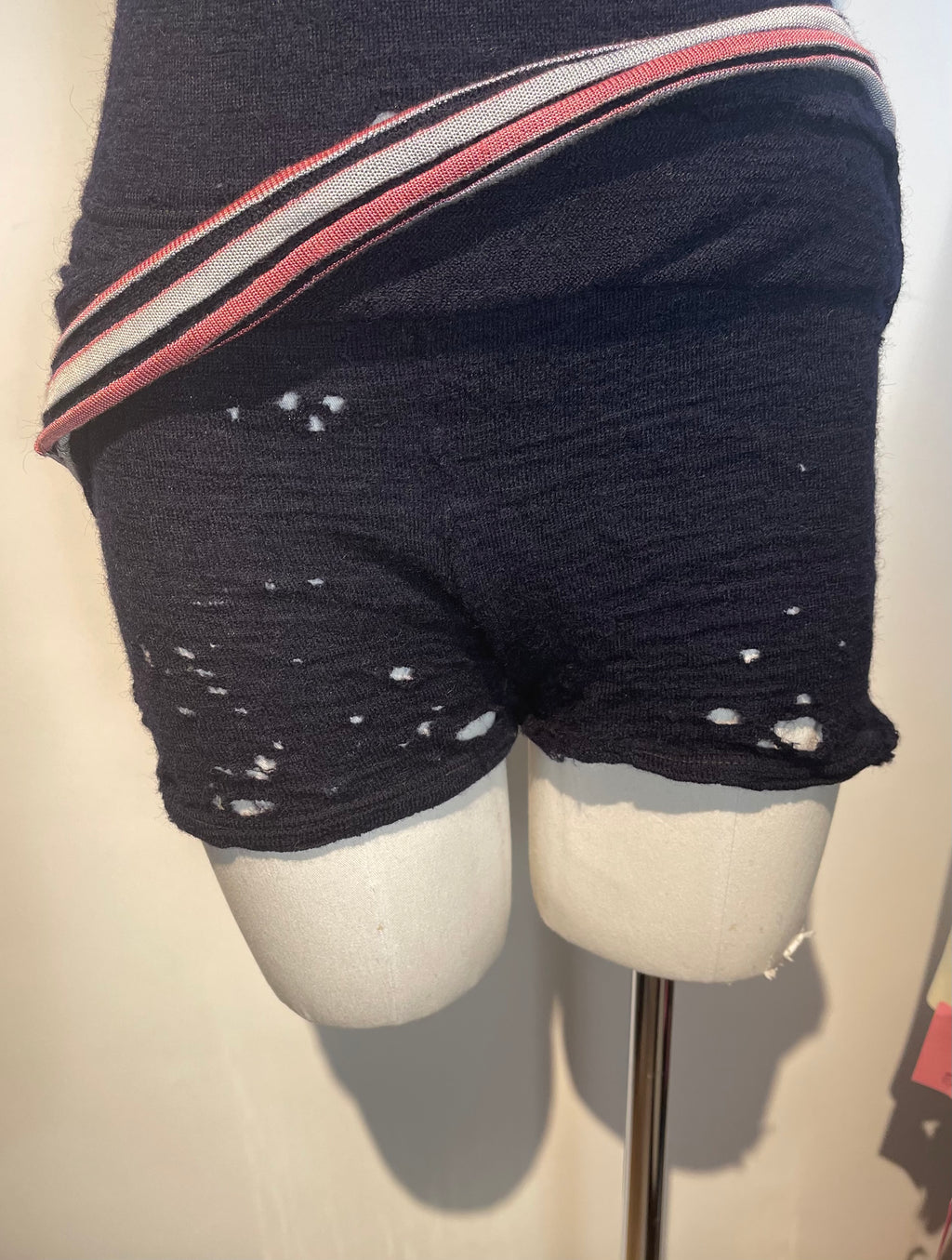 Vtg 1900 Wool Bathing Suit “HOLEY”