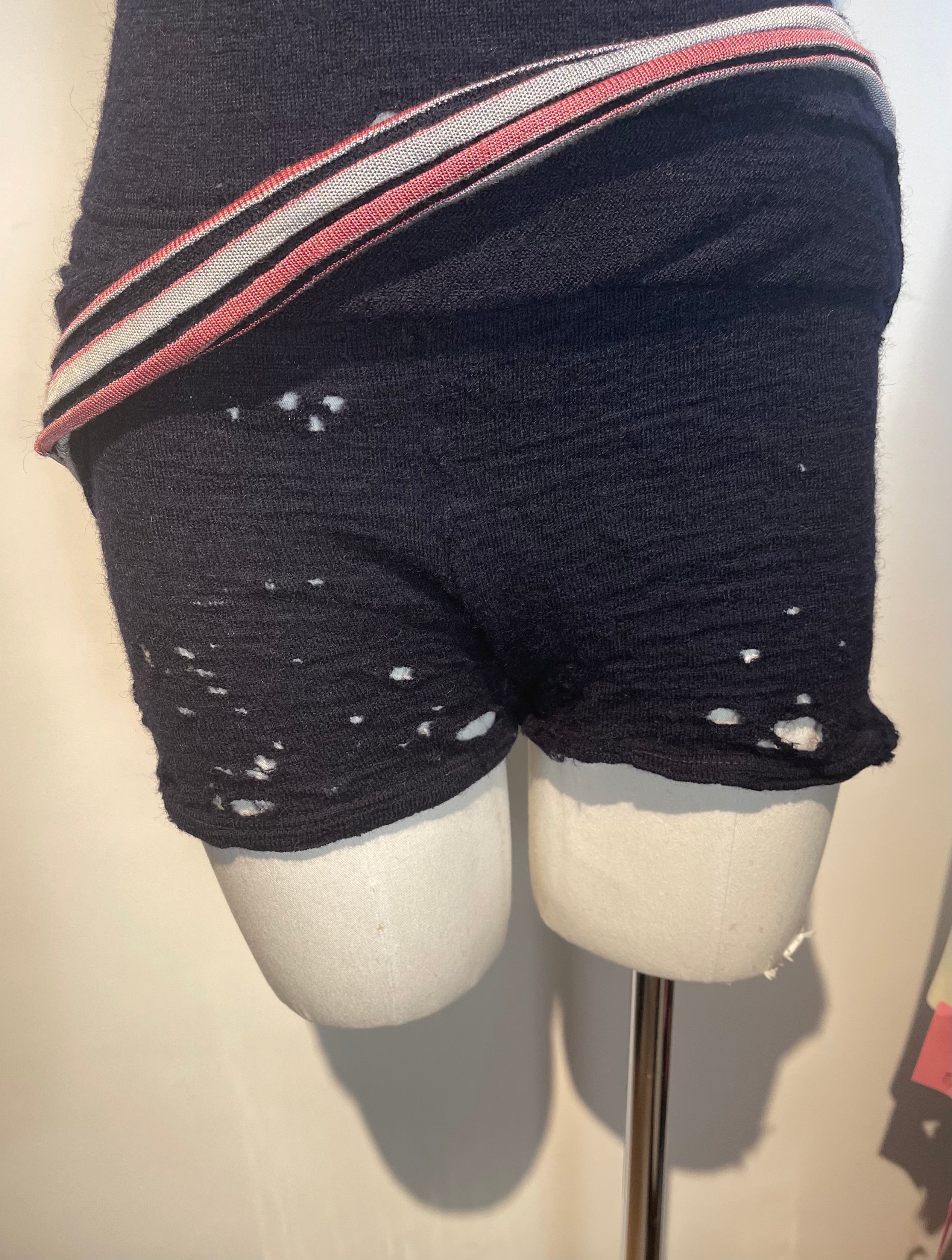 Vtg 1900 Wool Bathing Suit “HOLEY”