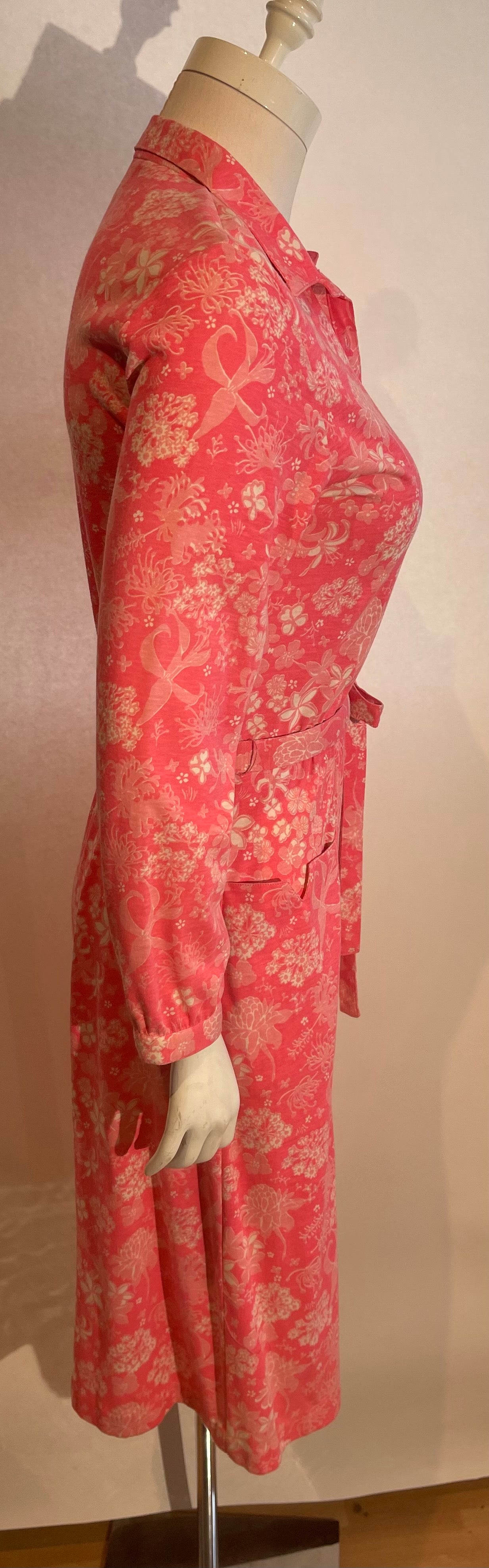 70s LIZA by LILLY PULITZER Pink Shirtdress