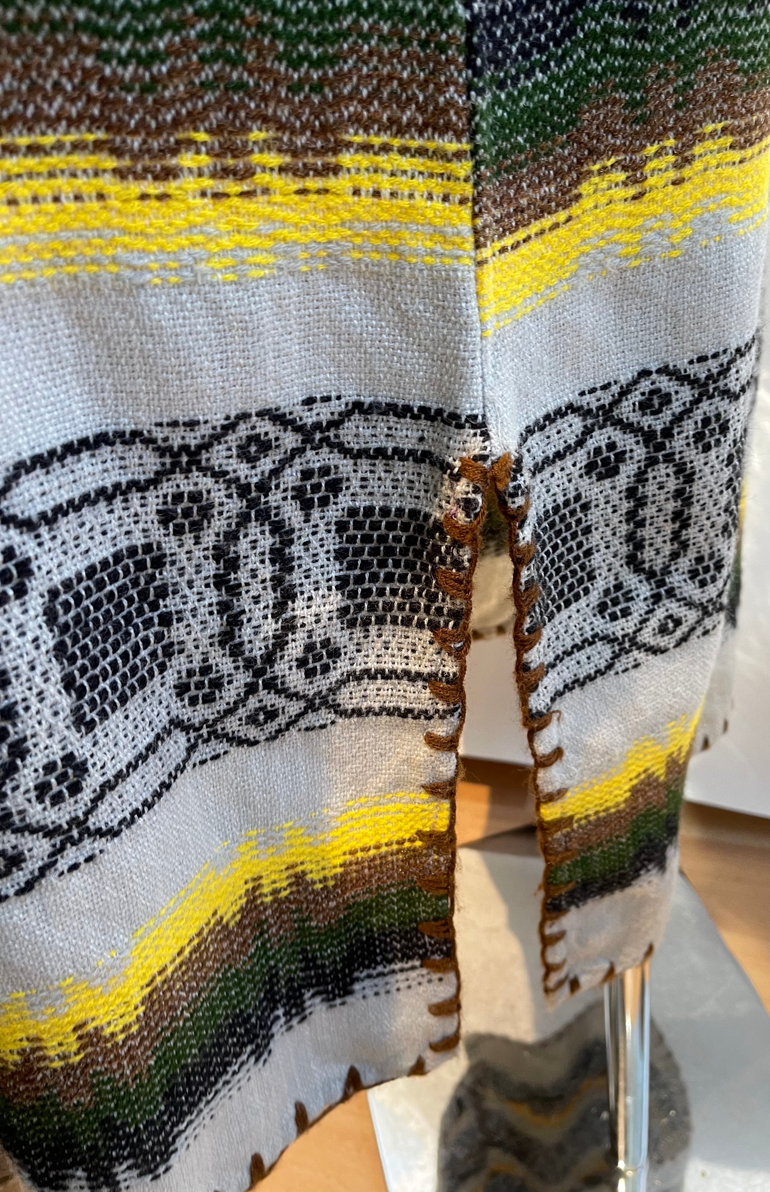 1970s Hand Woven Caftan Dress BOHO HIPPIE